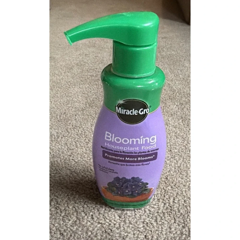 Miracle-Gro Blooming Houseplant Food Promotes More Blooms Liquid Bottle New